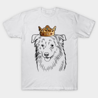 Miniature American Shepherd Dog King Queen Wearing Crown T-Shirt